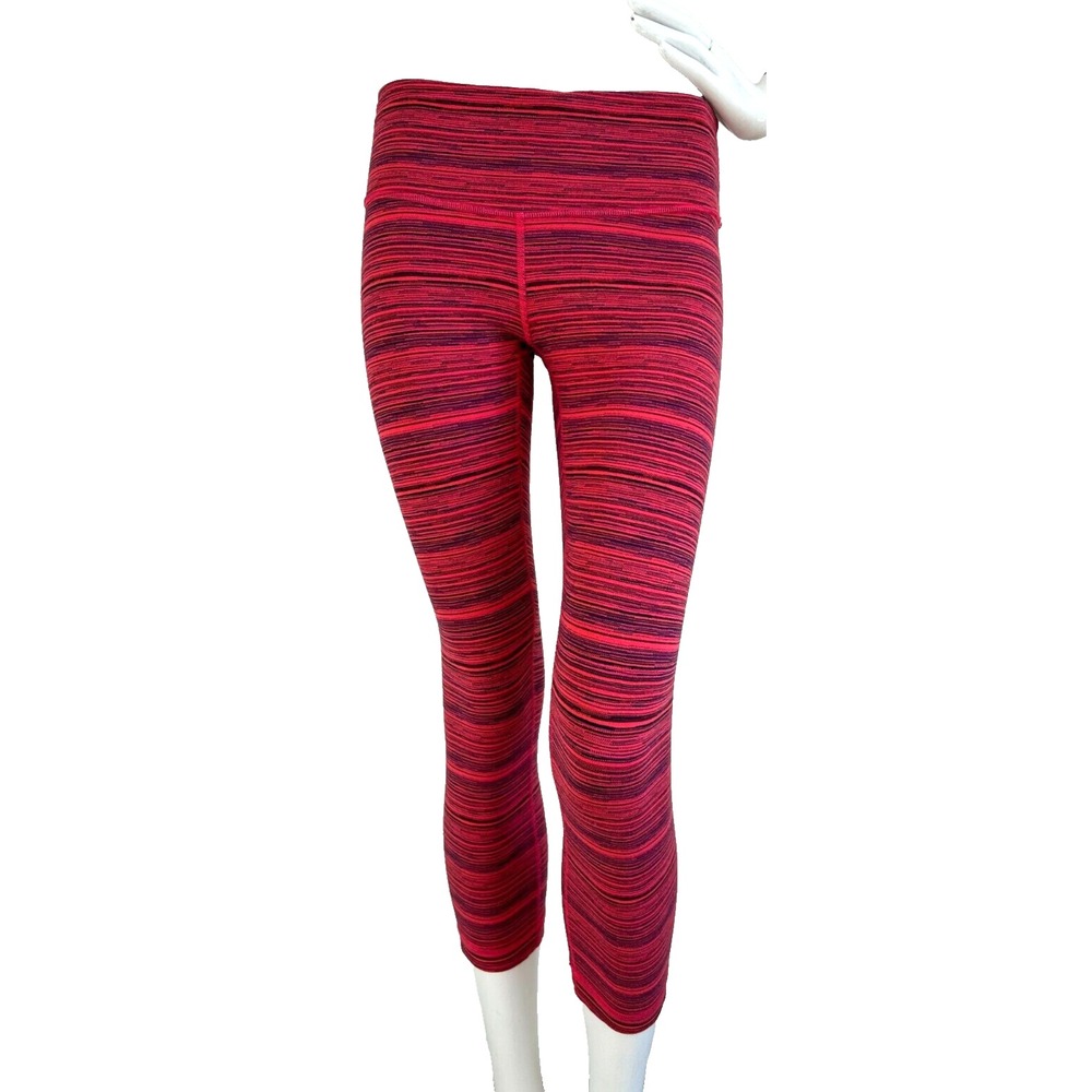 Lululemon Wunder Under Mid Rise Crop 8 Cyber Boom Juice Alarming Leggings 23